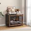 Tangkula Industrial Dog Crate Furniture Heavy-duty Kennel Cage w/ 3 Chew-proof Walls Large - 2 of 4