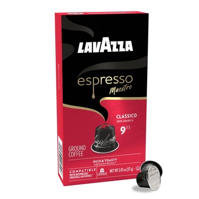 Lavazza Espresso Maestro Classico Aluminum Nespresso Compatible Medium Roast Coffee Capsules - 10ct