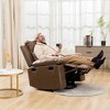 COMHOMA Electric Recliner for Elderly, Faux Leather Sofa, Dual Motor Power Lift Recliner Chair with Massage Heat, USB Ports, Side Pockets - 4 of 4