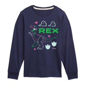 Boys' - Disney - Neon Rex Long Sleeve Graphic T-Shirt - 1 of 4
