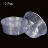 Unique Bargains Indoor Outdoor Plastic Plant Pots Saucer Flower Drip Trays Clear 10 Pcs - 3 of 4