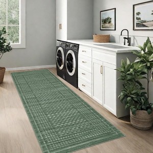 Coucheta Washable Runner Rug, Non-Slip Low Pile , Boho Chic Hallway Kitchen Bedroom Carpet for Your Home,Multi-Color & Size - 1 of 4