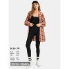 EXLURA Womens Plaid Flannel Shacket Long Sleeve Button Down Shirts Long Jackets Oversized Fall Fashion Outfits - 4 of 4
