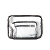 baggallini Clear Travel Pouches 3 Piece Set Cosmetic Toiletry Bags - 3 of 3