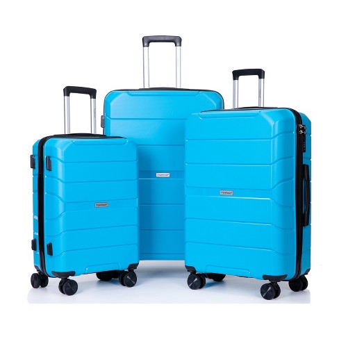 3pcs ABS Lightweight 4 Wheel Luggage Suitcase Travel Cabin Bag Hand Case  Trolley