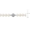 EVERLY JEWELRY | Sterling Silver 9-11mm Cultured Freshwater Edison Pearl & 1/2ct TGW Created White Sapphire Necklace, 18 inc - 2 of 4