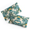 Deny Designs King Avenie Unicorn Damask Comforter and Pillow Shams Turquoise Gold: Abstract Pattern, Machine Washable - 2 of 3