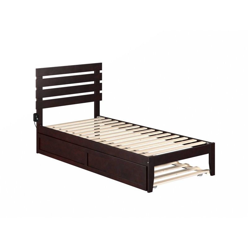 Twin XL Oxford Bed with Twin XL Trundle Espresso - AFI, 4 of 9