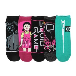 Squid Game Icons Women's 5-Pair Ankle Socks - 1 of 4