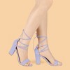 Allegra K Women's Tie-Up Strappy Chunky High Heels Sandal - 2 of 4