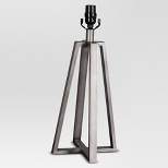 Brushed Linear Large Lamp Base Silver (Includes Energy Efficient Light Bulb) - Threshold™