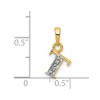 Black Bow Jewelry The Chloe Mini Diamond Accent initial T Pendant in 14k Yellow Gold - 4 of 4