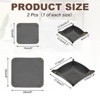 Unique Bargains Foldable Desk Organizing Key Coin Jewelry Storage Trays 7" x 7" 5.3" x 5.3" 2 Pcs - 2 of 4