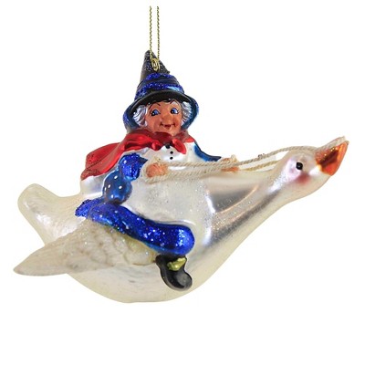 Holiday Ornament 4.0" Mother Goose . Nursery Rhyme Babys 1St Birth  -  Tree Ornaments