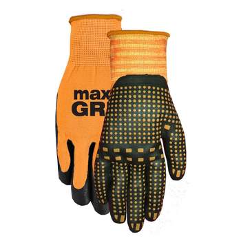 Midwest Quality Gloves One Size Fits All Black/Orange Grip Gloves (Box of 6 pairs)