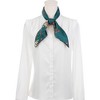 Elerevyo Women's Floral Satin Square Silky Neck Scarf Neckerchief Hair Band - 2 of 4