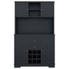 NicBex Buffet Cabinet with Storage Farmhouse Sideboard Cabinet Coffee Bar Storage Cabinet with Drawers shelves and Glasses Rack - 3 of 4