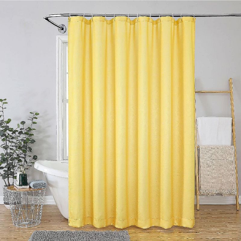 Kate Aurora Serena Elegant Jacquard Woven Fabric Shower Curtain - Standard Size, 2 of 7