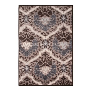 Vintage Floral Damask Non-Slip Washable Indoor Runner or Area Rug by Blue Nile Mills - 1 of 4