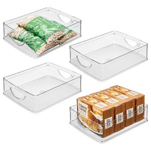 iDesign Plastic Stackable Pantry Bin with Handles - Set of 4 - Clear, USA Made - 1 of 4