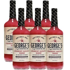 George’s Beverage Company Strawberry Daquiri Mix - 1L Bottle - Gluten Free, All Natural Mixer - 1 of 4