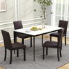 Tangkula Dining Chair Set of 4 w/ Acacia Wood Frame & Rubber Wood Legs Padded Backrest - 3 of 4