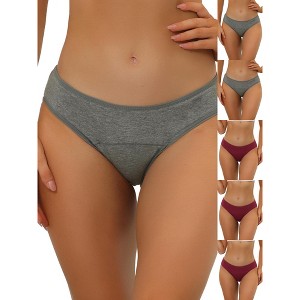 INSPIRE CHIC Women's Mid-Rise Available in Plus Size Hipster Underwears 6 Packs - 1 of 4