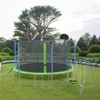 VisioGear Trampoline, 12FT Trampoline with Slide and Swings, Large Recreational Trampoline with Basketball Hoop and Ladder, Green, 254*144*121.2 - 4 of 4