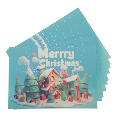 Unique Bargains Christmas Greeting Card Multicolor 4.5 x 3.1 Inch 10 Pcs