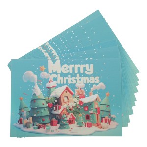 Unique Bargains Christmas Greeting Card Multicolor 4.5 x 3.1 Inch 10 Pcs - 1 of 4