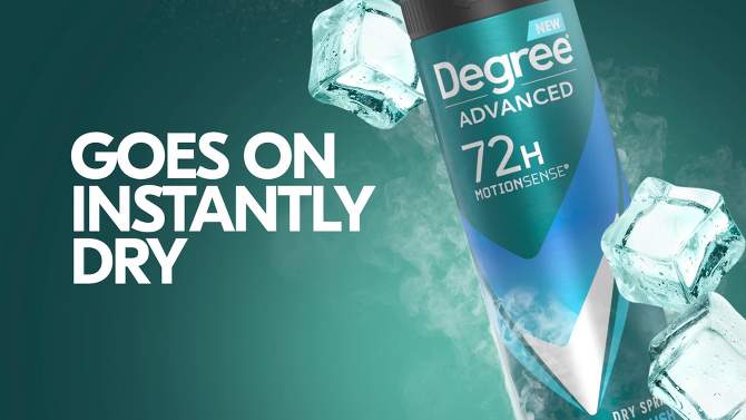 Degree Men Advanced Motionsense Cool Rush 72-Hour Antiperspirant &#38; Deodorant Dry Spray - 3.8oz, 2 of 13, play video