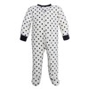 Hudson Baby Infant Girls Fleece Sleep and Play, Burgundy Floral - 4 of 4