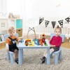 Infans Kids Table & 2 Chairs Set Toddler Activity Play Dining Study Desk Baby Gift Blue - 3 of 4