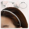 Unique Bargains Women's Twisted Link Chain Shape Metal Mesh Headbands Gold Tone Silver Tone 4.92"x0.39" 2 Pcs - 3 of 4