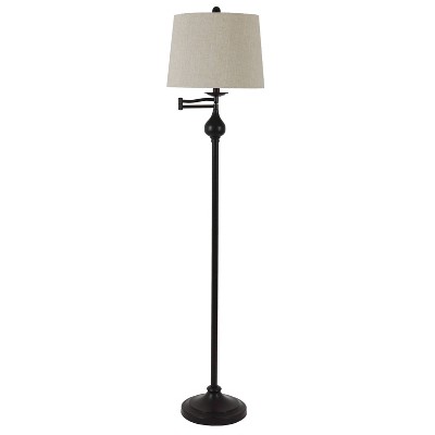 Tina Floor Lamp with Swing Arm and Ball Accent Bronze - Decor Therapy