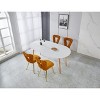 NicBex Modern Extensible Design Oval Dining Table with Sturdy Metal Legs,Round Kitchen Dinner Table for Dining Room,Family Meals - 3 of 4