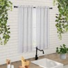 Small Window Curtains Kitchen Curtains with Rod Pocket Farmhouse Curtains Solid Curtains for Bathroom Cafe Window Bedroom Dining Room Light Filtering - 3 of 4