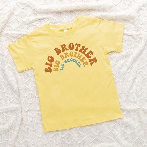 The Juniper Shop Big Brother Stacked Curved Toddler Short Sleeve Tee - 1 of 2