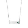 "White Gold Plated Bar Necklace Adorned with Lab-Created Colored Cubic Zirconia – A Chic and Vibrant Jewelry Piece" - 3 of 3