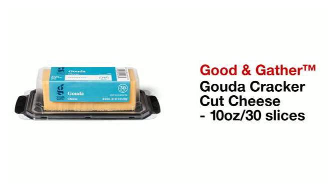 Gouda Cracker Cut Cheese - 10oz/30 slices - Good &#38; Gather&#8482;, 2 of 5, play video