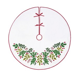 C&F Home Botanical Christmas Tree skirt - 1 of 3
