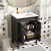 Tramull Bathroom Vanity with Top Sink, Modern Storage Cabinet, Single Sink Design with 3-Hole Basin for Faucets - 4 of 4