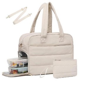 COZONY Insulated Lunch Tote Bag for Women, with Compartment, Thermal Work Bag, Quilted Lunch Bag with Detachable Walle - 1 of 1