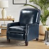 Deborah Modern Wooden Upholstery Modern Genuine Leather Recliner with Nailhead Trim for Living Room and Bedroom  | ARTFUL LIVING DESIGN - 3 of 4