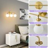 POWLIG 18.89-in 3-Light Gold Bathroom Vanity Lighting with Milk White Glass Globe Shades - 4 of 4