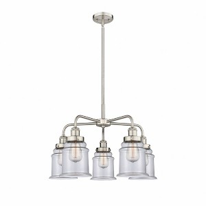 Canton - 5 Light Stem Hung Chandelier In Industrial Style-16.25 Inches Tall and 24 Inches Wide - 1 of 1