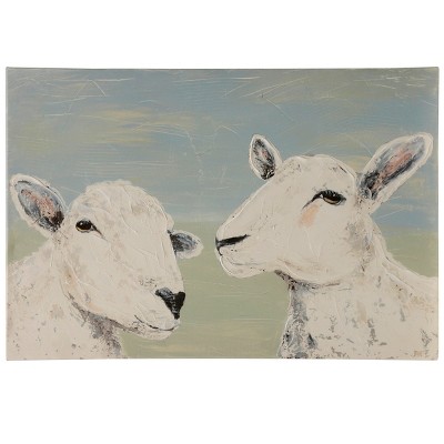 24" Bashfull Sheep with Handpainting Decorative Wall Art - StyleCraft