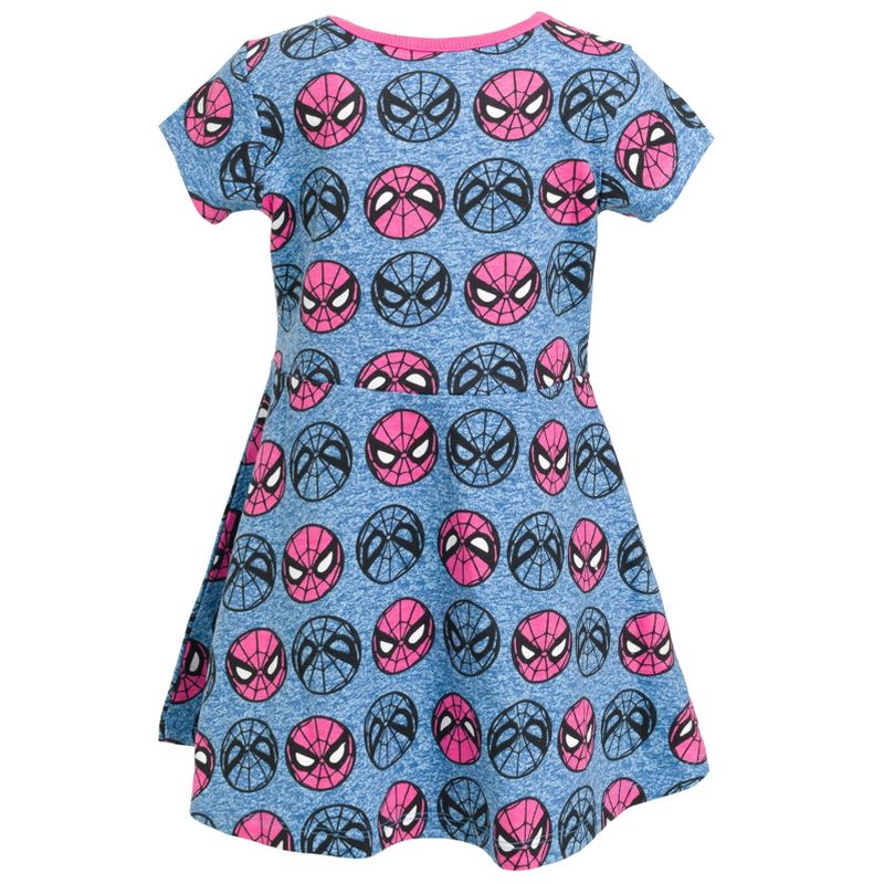 Marvel Spider-Man Girls French Terry Skater Dress Toddler to Big Kid, 3 of 7