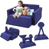 Acekool 7-Piece Kids Play Couch – Modular Convertible Sofa with Soft Navy Covers for Playrooms & Indoor Adventures - 2 of 4