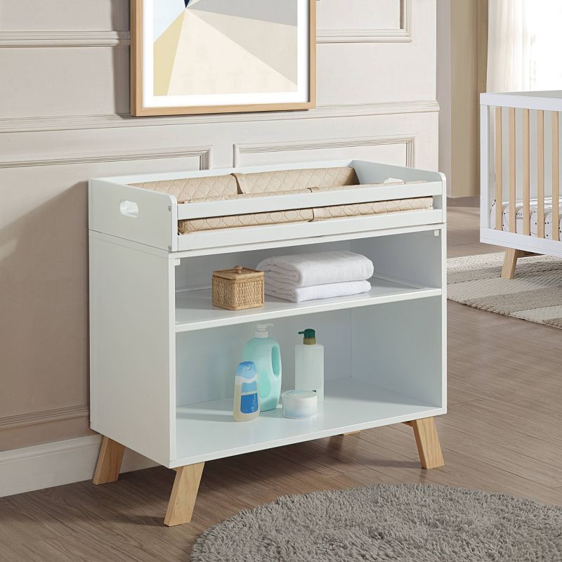 Suite Bebe Livia Changing Table - White/Natural, 6 of 8